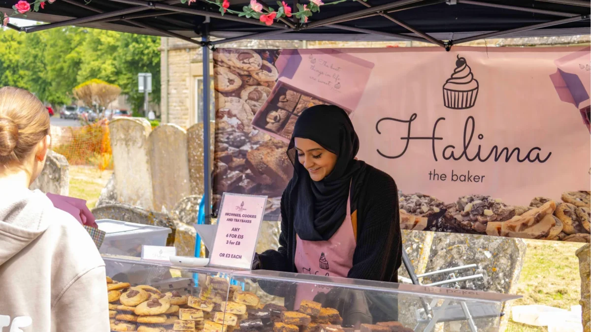 Halima the Baker at her stall at WFOFAD