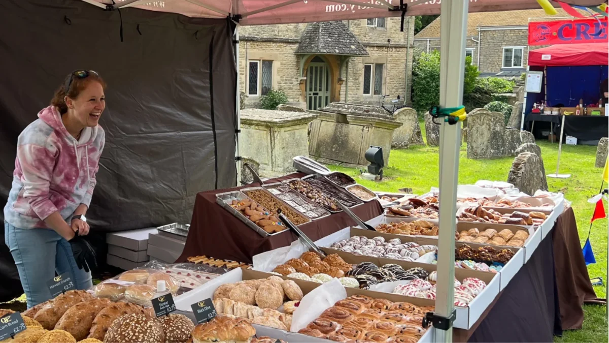 A bread stall outside at WFOFAD
